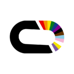 RDD-Logo mit Pride-Farben