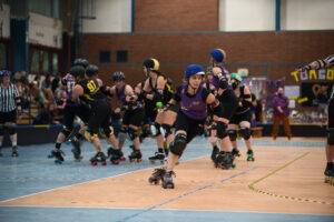 Ansicht eines Roller Derby-Spiels